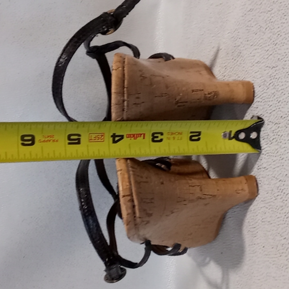 Le Chateau Dark Brown Strappy Wedge Sandals - Picture 4 of 10
